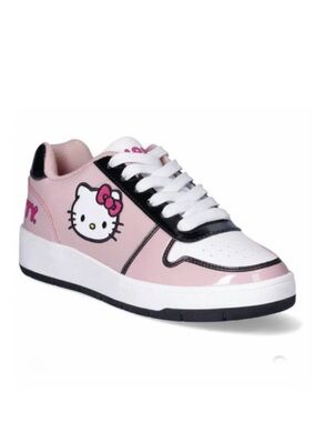 Hello Kitty Pink, White, And Black Casual Court Sneakers Size 8 Hello Kitty